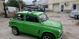 Как выглядит кислотного цвета Запорожец с двигателем Honda